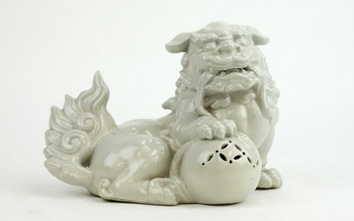 Blanc de Chine Foo Dog Statue
