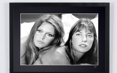 Brigitte Bardot & Jane Birkin - Don Juan, or If Don Juan Were a Woman (1973) - Luxury Wooden Framed 70X50 cm - Limited Edition Nr 01 of 30 - Serial ID 30566 - - Original Certificate (COA), Hologram Logo Editor and QR Code