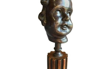 Bronze Bust Of A Cherub