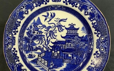 Burleigh Ware Willow Decorative Plate, England