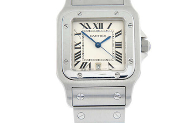 CARTIER - a stainless steel Santos Galbee bracelet watch, 29x29mm.
