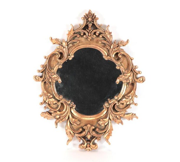CARVED AND GILTWOOD MIRROR ROCOCO STYLE
