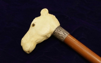 CARVED FRENCH CAMEL CANE