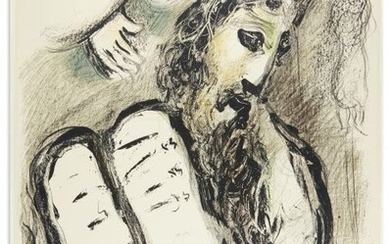 CHAGALL, MARC. Moses and the Tablets of the Law....