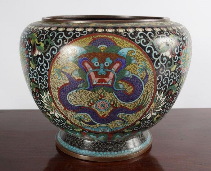 CHINESE QING CLOISONNE JARDINIERE