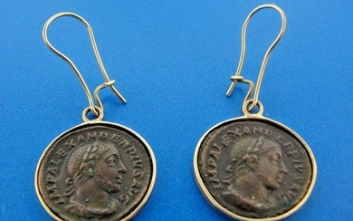 COOL 14k Yellow Gold & Coin Earrings