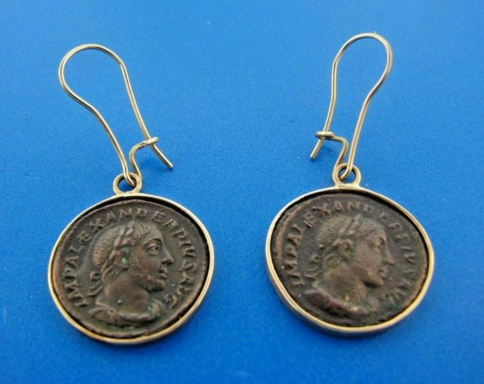 COOL 14k Yellow Gold & Coin Earrings