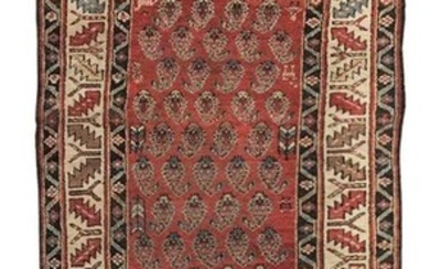 Carpet, Shirvan Caucasus boteh design - Carpet - 214 cm - 91 cm - Wool on Cotton - Early 20th century