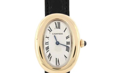 Cartier Baignoire YG W1506051 Quartz Ladies Watch Pre-Owned