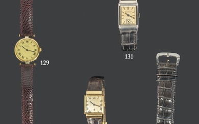 Cartier Montre bracelet « must de Cartier », le boitier rond en vermeil à cadran...
