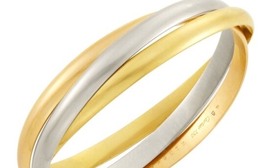 Cartier Tricolor Gold 'Trinity' Bangle Bracelet