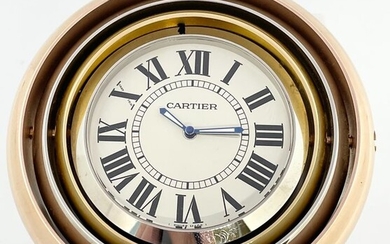 Cartier model "Trinity" Alarm Clock "NO RESERVE PRICE" - Gold-plated - Around 1990