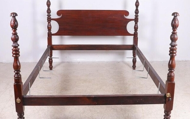 Carved mahogany Federal style double bed