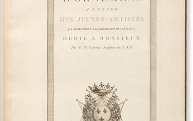 Cauvet, Gilles-Paul (1731-1788) Recueil d'Ornemens à l'Usage des Jeunes Artistes. Paris: Chez l'Auteur,...