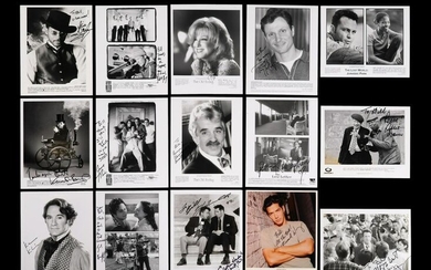 (Celebrity) A group of 20 autographed photographs of
