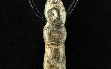 Celtic Iberian Leaded Bronze Figural Amulet Fertility
