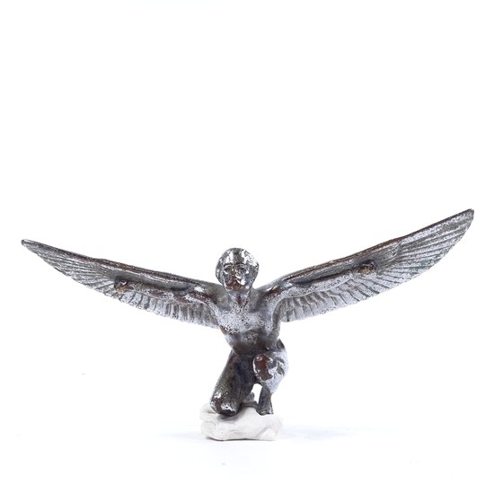 Charles Paillet, Art Deco chrome-plate bronze Icarus design ...