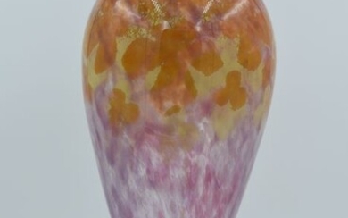 Charles Schneider - Large "Jade" vase - Powdered glass