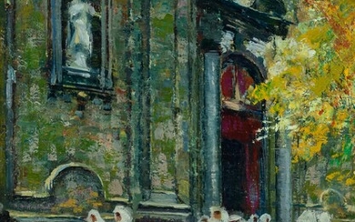 Charles Verbrugghe (1877-1974), 'Béguinage de Gand', 25,5 x 33,5 cm
