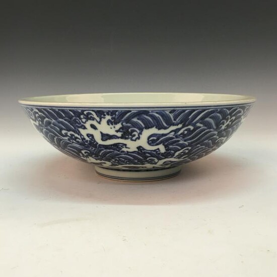 Chinese Blue-White Bowl, Xuande Mark