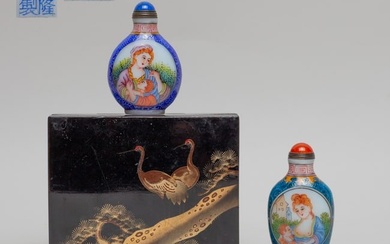 Chinese Export Enameled on Glass Snuff Bottles