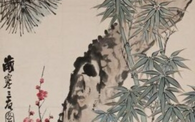 Chinese Painting of Suihan Sanyou by Feng Chaoran