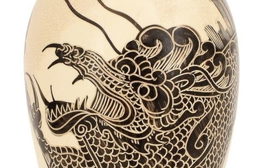 Chinese Song Dynasty Cizhou Ware Dragon Vase