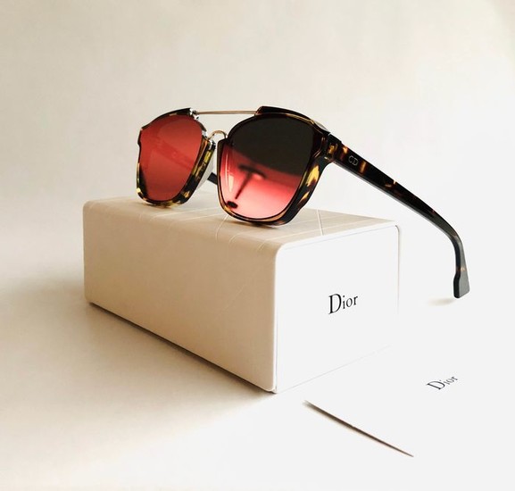 Christian Dior - DIORABSTRACT *Limited ed. , Mirrored Multi-colored lenses / neon pink red yellow Sunglasses