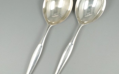Christofle, model Duo door Tapio Wirkkala - Serving spoon (2) - Silverplate