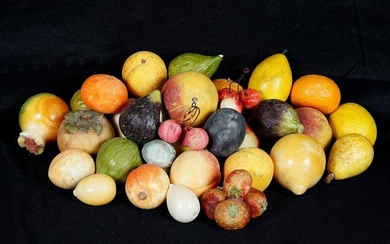Collection of 33 Vintage Stone Fruit