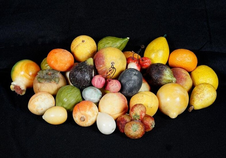 Collection of 33 Vintage Stone Fruit