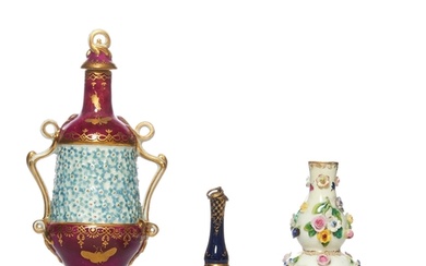 Continental 19th Century Three small porcelain items [a] Me...