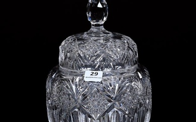 Covered Jar, American Brilliant Cut Glass
