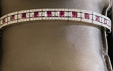 Damiani White gold - Bracelet - 3.25 ct Rubies - Diamonds