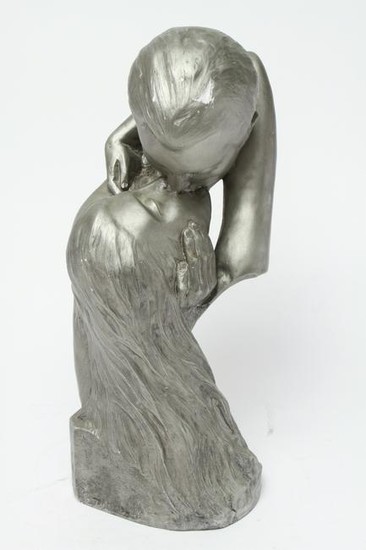 David Fisher "Kissing Couple" Plaster Sculpture