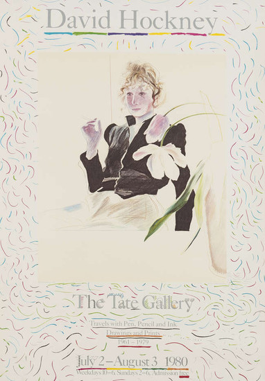 David Hockney (b.1937) (after) A poster for David Hockney: Travels with Pen, Pencil, and Ink (Baggott 48)