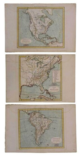 Delamarche - Three Maps of the Americas