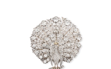 Diamond brooch/pendant, circa 1880
