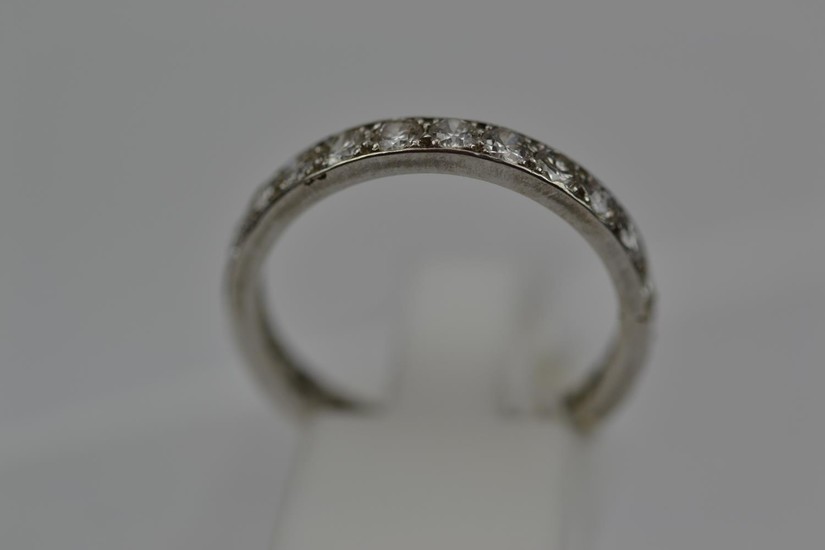 Diamond eternity ring mount unmarked but presumed platinum, ...