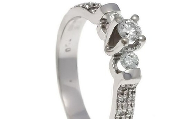 Diamond ring, WG 750/000 with
