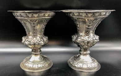 Due Vasi, Venice (2) - Baroque - Silver-plated - First half 18th century