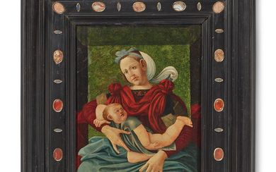 ÉCOLE VÉNITIENNE VERS 1500, TRADITIONNELLEMENT ATTRIBUÉ À JACOPO BARBARI DIT LE MAÎTRE AU CADUCÉE, Vierge à l'Enfant