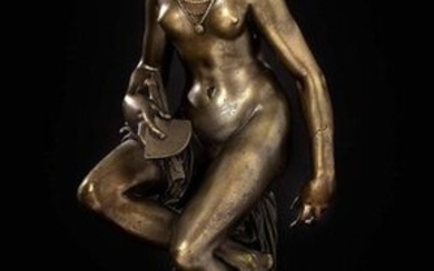 EXCEPTIONNELLE FIGURE en bronze finement...