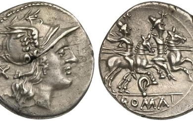 Ear series, Denarius, Uncertain mint, ca. 199-170 BC; AR (g...