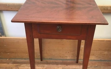 Early 19thC Connecticut Cherry Single Drawer Stand