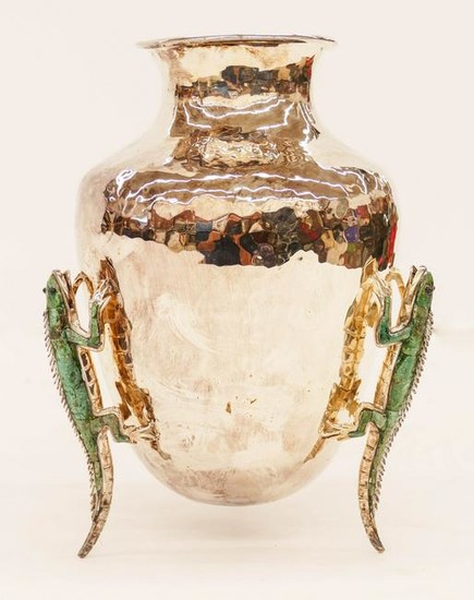 Emilia Castillo Mexican Silver Lizard Footed Vase