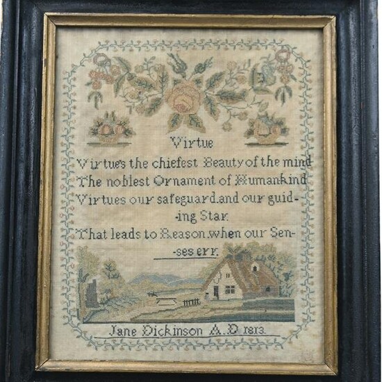 English Pictorial Needlework by Jane Dickinson 1813.