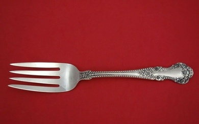 English Rose by Durgin Sterling Silver Cold Meat Fork Large 8 1/2" Serving