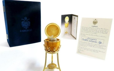 Faberge Menagerie Collection Yellow Surprise Egg Rabbit