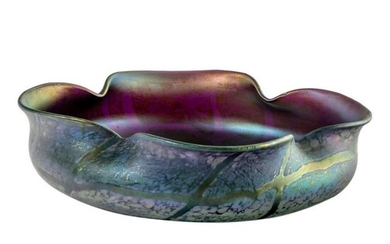 Favrile Studio Art Glass Bowl, after Louis Tiffany
